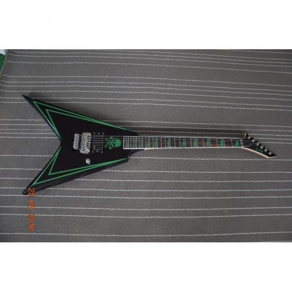 Custom Shop Authorized EMG Pickups Flying V ESP Guitar Black #1 image