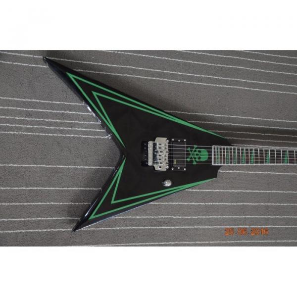 Custom Shop Authorized EMG Pickups Flying V ESP Guitar Black #3 image