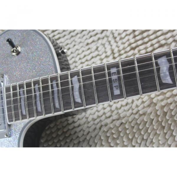 Custom LTD Deluxe ESP Silver Dust Electric Guitar #8 image