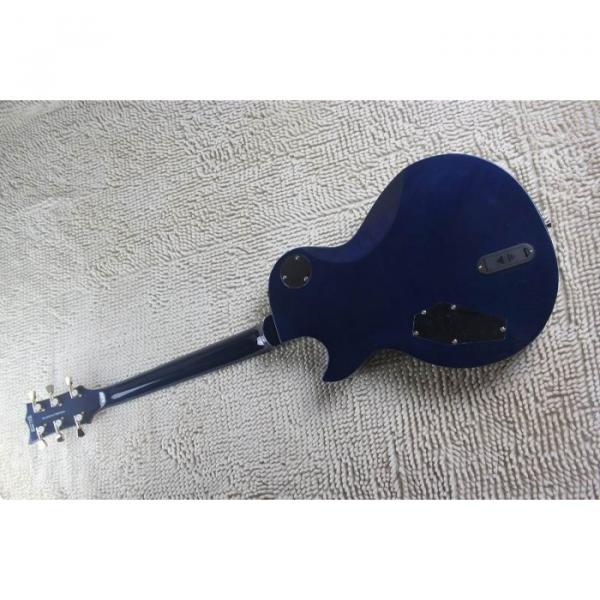 Custom LTD Deluxe ESP Flame Maple Top Blue Electric Guitar #11 image