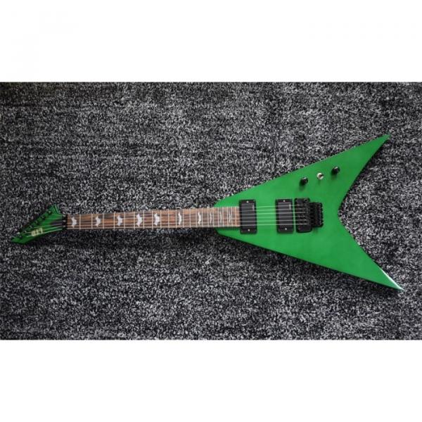 Custom Built Dan Jocobs Flying V ESP LTD Green Guitar #1 image