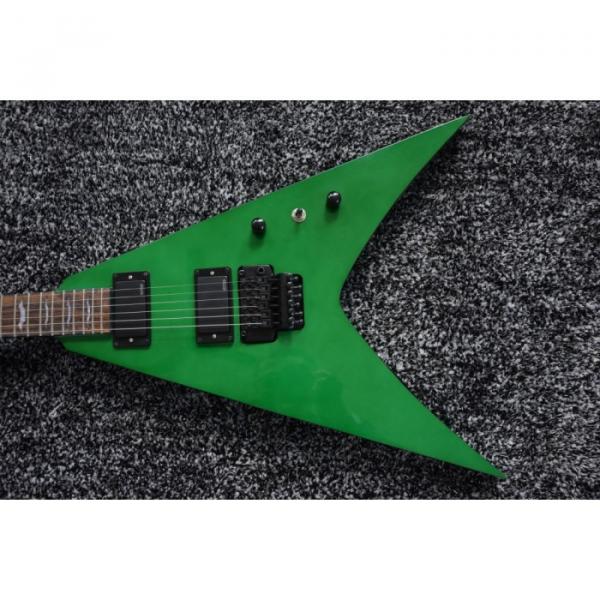 Custom Built Dan Jocobs Flying V ESP LTD Green Guitar #5 image