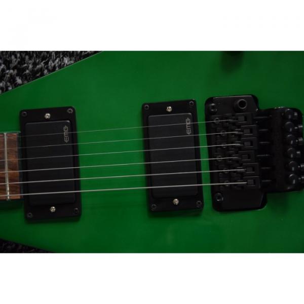 Custom Built Dan Jocobs Flying V ESP LTD Green Guitar #7 image