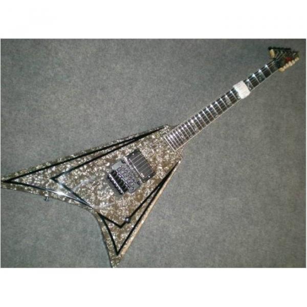 Custom Alexi Laiho Black Diamond Pearl V Guitar #12 image