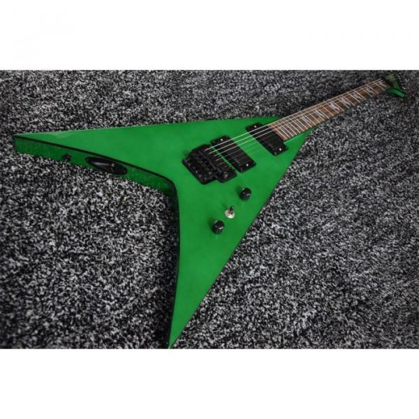 Custom Built Dan Jocobs Flying V ESP LTD Green Guitar #10 image
