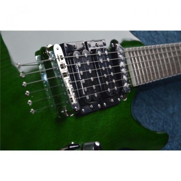 Custom  Shop Tranparent Green ESP Electric Guitar #9 image