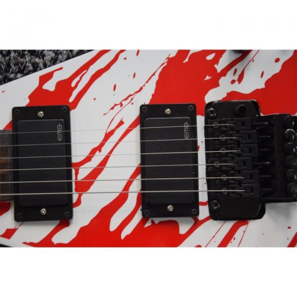 Custom Built Dan Jacobs Flying V ESP LTD Blood Spatter Guitar #4 image