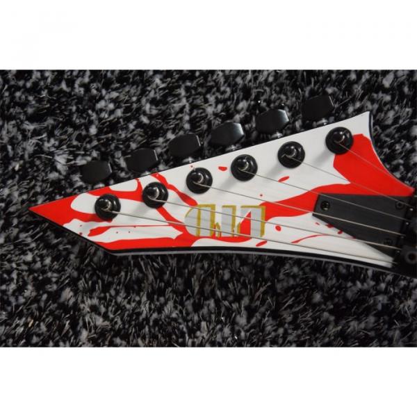 Custom Built Dan Jacobs Flying V ESP LTD Blood Spatter Guitar #6 image