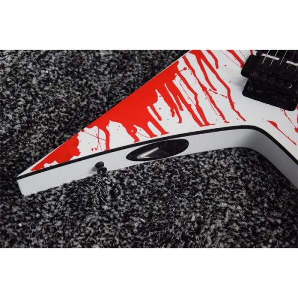 Custom Built Dan Jacobs Flying V ESP LTD Blood Spatter Guitar #11 image