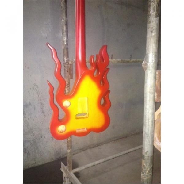 Custom  Shop Fire Flame Electric Guitar Carvings Floyd Rose Tremolo #9 image