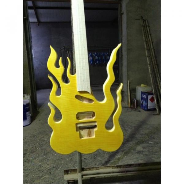 Custom  Shop Fire Flame Electric Guitar Carvings Floyd Rose Tremolo #11 image