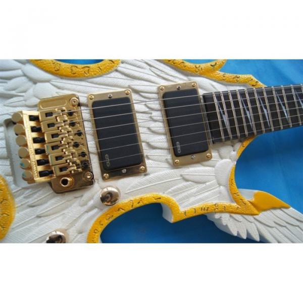 Custom  Shop ESP Angel White Electric Guitar Carvings Floyd Rose Tremolo #12 image