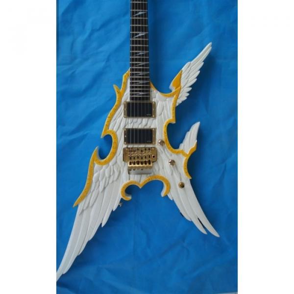 Custom  Shop ESP Angel White Electric Guitar Carvings Floyd Rose Tremolo #13 image