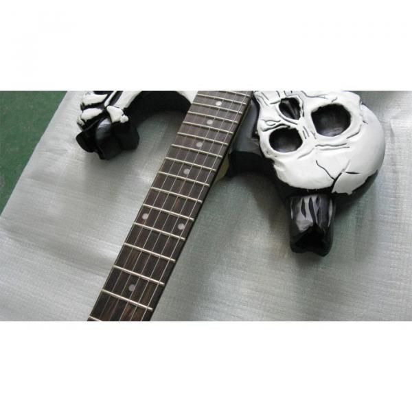 Custom  ESP Black Carved Skull Electric Guitar #7 image