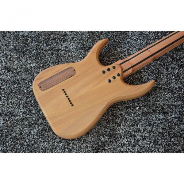 Custom Black Machine 8 String Transparent Blue Maple Fretboard Guitar #2 image