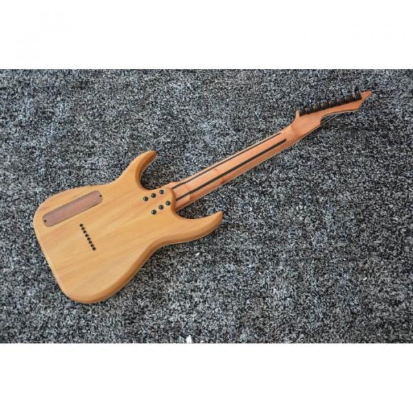 Custom Black Machine 8 String Transparent Blue Maple Fretboard Guitar #8 image