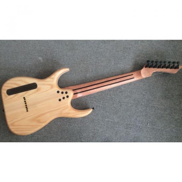 Custom Shop Black Machine 8 String Transparent Blue Maple Fretboard Guitar #3 image