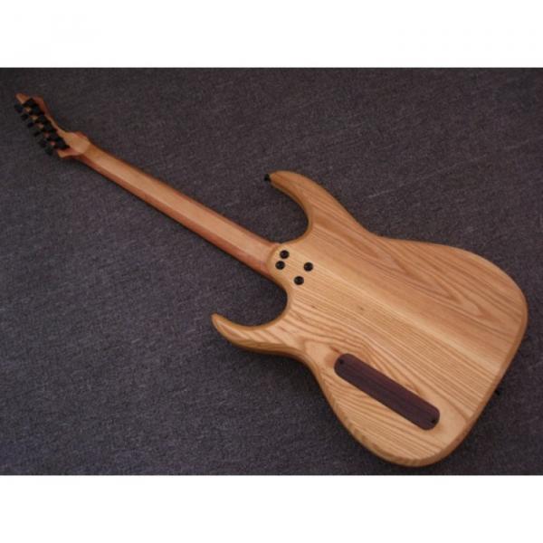Custom Shop Black Machine 6 String 3 Piece Mahogany Neck Ash Wood Guitar #7 image