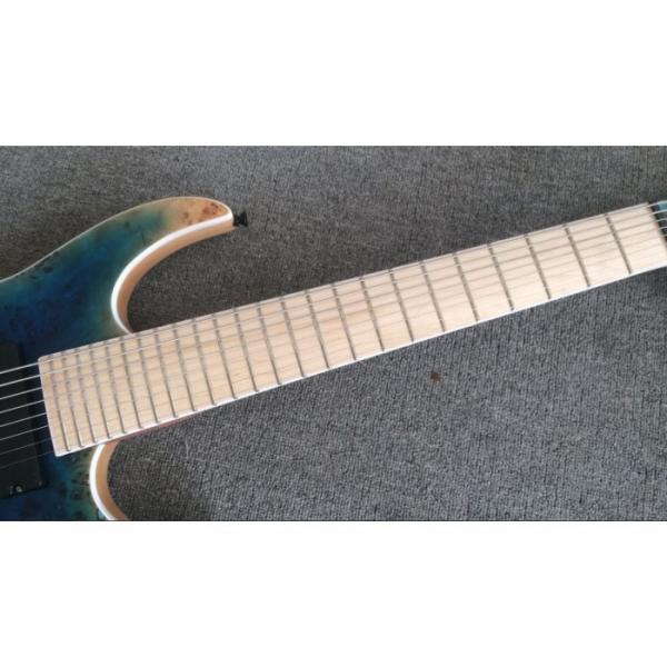 Custom Shop Black Machine 8 String Transparent Blue Maple Fretboard Guitar #7 image