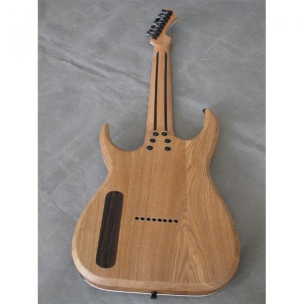 Custom Shop Black Machine 8 String Natural Wood Black Electric Guitar #12 image