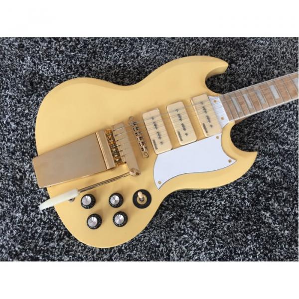Project 12 String Ivory Color Electric Guitar Maestro Vibrola #17 image