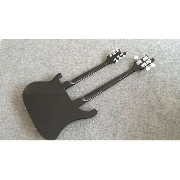 Custom Shop 4080 Double Neck Geddy Lee Black 4 String Bass 6/12 String Option Guitar #6 image