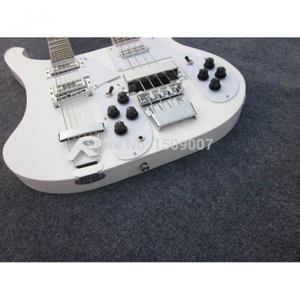 Custom Shop 4003 Double Neck White 4 String Bass 12 String Guitar #6 image