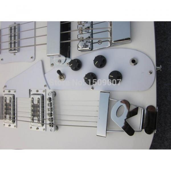 Custom Shop 4003 Double Neck White 4 String Bass 12 String Guitar #7 image