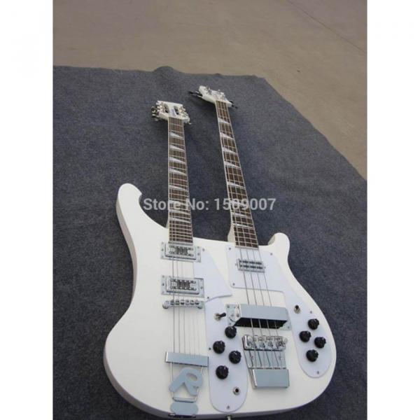 Custom Shop 4003 Double Neck White 4 String Bass 12 String Guitar #10 image