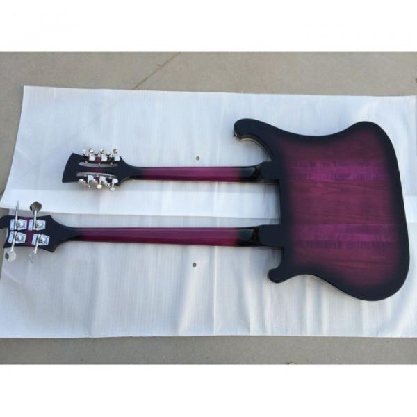 Double Neck Rickenbacker Purple 4 String Bass 12 String Guitar #7 image