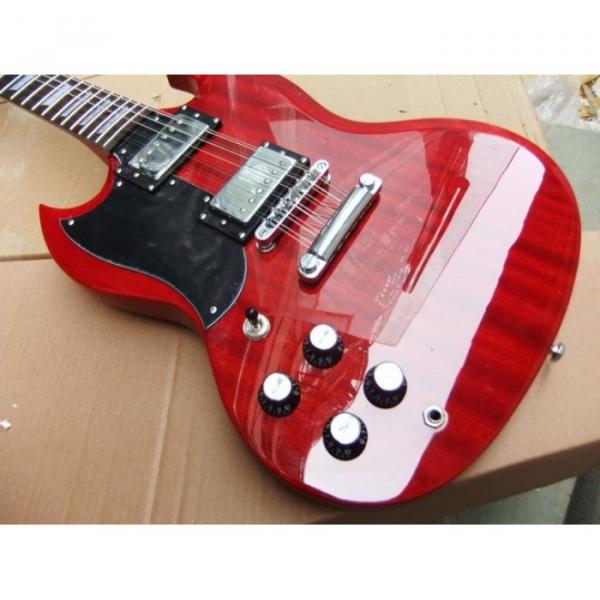 Custom Shop 12 String SG Angus Young Red Electric Guitar Left Handed #8 image