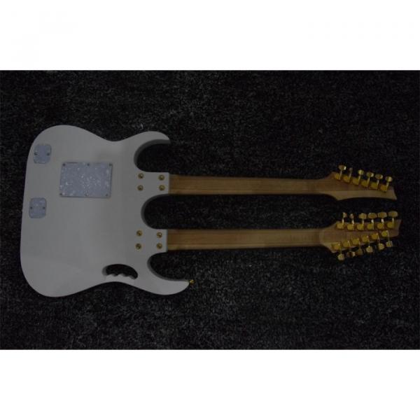 Custom JEM7V White Double Neck 6/12 Strings Guitar #7 image