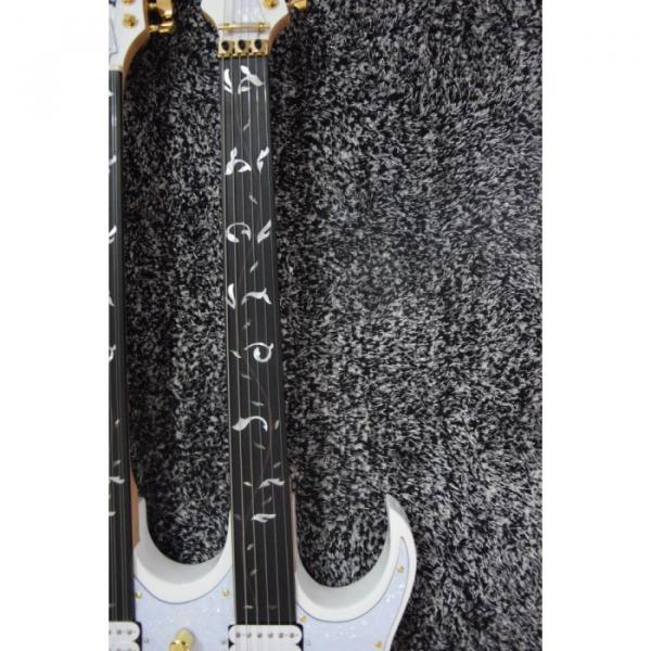 Custom JEM7V White Double Neck 6/12 Strings Guitar #8 image