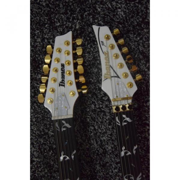 Custom JEM7V White Double Neck 6/12 Strings Guitar #16 image