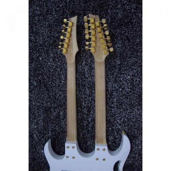 Custom JEM7V White Double Neck 6/12 Strings Guitar #18 image