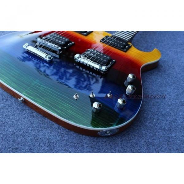Custom PRS Double Neck 6 String Electric Guitar Tricolor Passive Pickups and 12 String Guitar #6 image