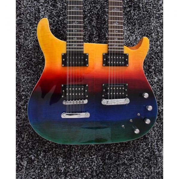 Custom Prism PRS Double Neck 6 String Electric Guitar Passive Pickups and 12 String Guitar #7 image