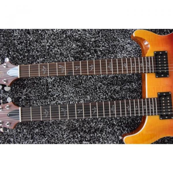 Custom Prism PRS Double Neck 6 String Electric Guitar Passive Pickups and 12 String Guitar #8 image