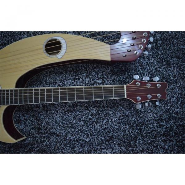 Custom Shop Natural Double Neck Harp Acoustic Guitar #6 image