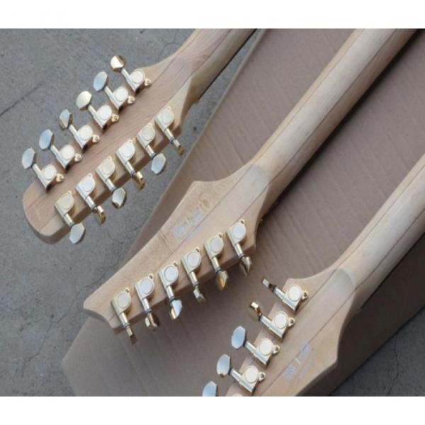 Custom Ibanez White JEM 7V Triple Neck 6/6/12 Strings Guitar #5 image