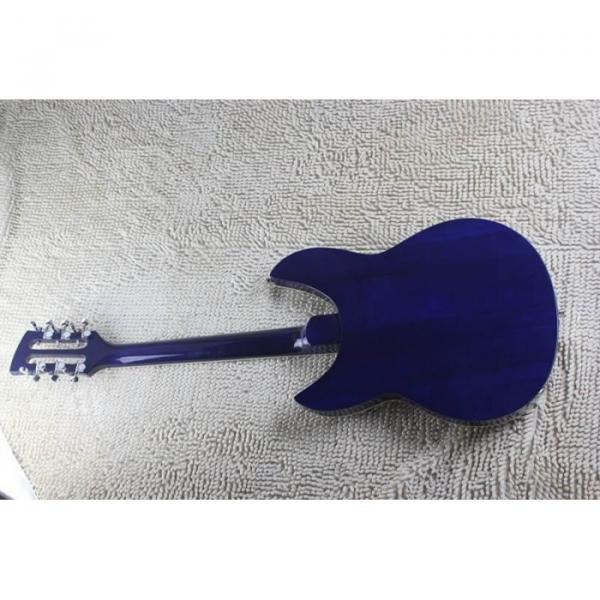 Custom Flame Maple Top  12 Strings 330 Blue White Guitar #2 image