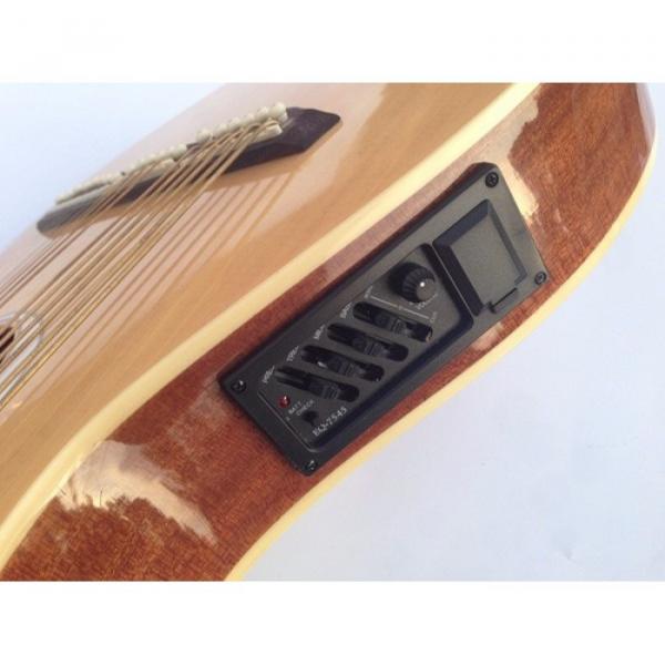 Custom Shop 6 6 8 String Acoustic Electric Double Neck Harp Guitar #6 image