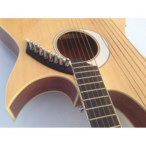 Custom Shop 6 6 8 String Acoustic Electric Double Neck Harp Guitar #8 image