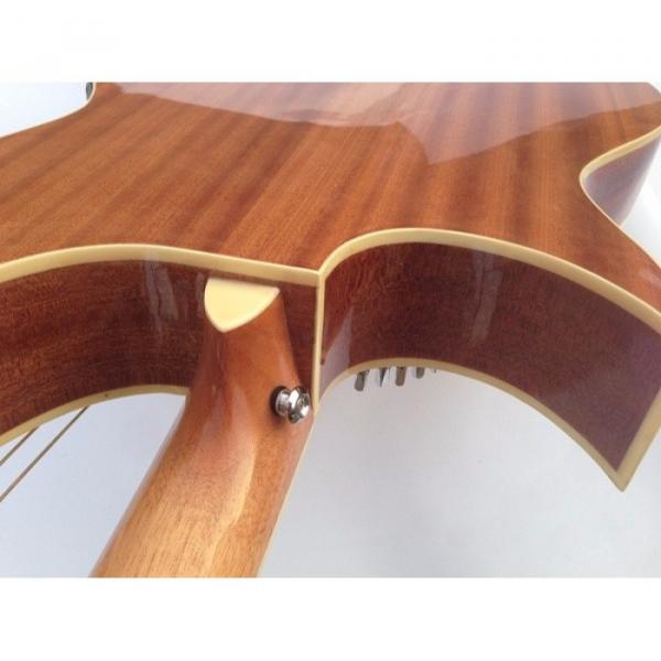 Custom Shop 6 6 8 String Acoustic Electric Double Neck Harp Guitar #12 image