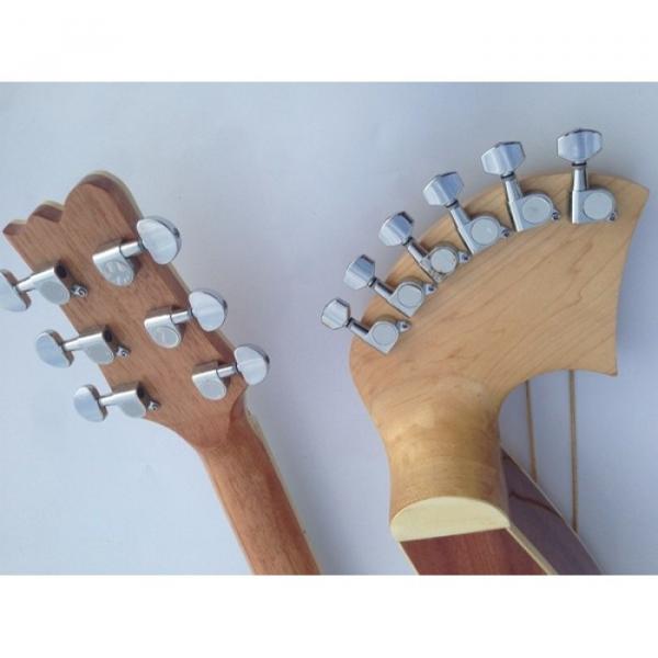 Custom Shop 6 6 8 String Acoustic Electric Double Neck Harp Guitar #13 image