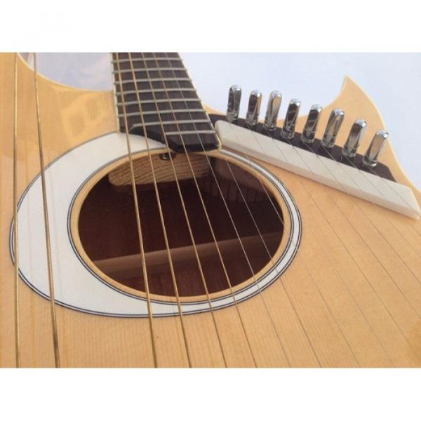 Custom Shop 6 6 8 String Acoustic Electric Double Neck Harp Guitar #14 image