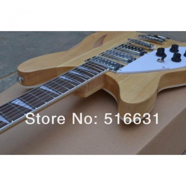 Custom 12 Strings Natural Rickenbacker 330 Left Handed Electric Guitar #11 image