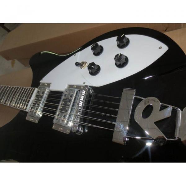 Custom 2 Pickups Rickenbacker 330 Black 12 String Guitar #11 image
