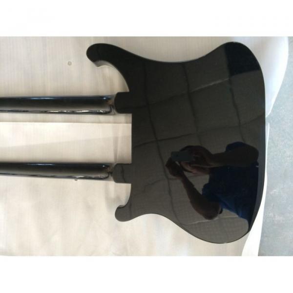 Custom 4080 Double Neck Geddy Lee Black 4 String Bass 6/12 String Option Guitar #8 image
