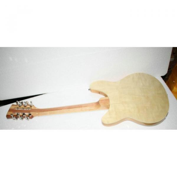 12 Strings Custom Shop 360  3 Pickups Naturalglo Electric Guitar #7 image